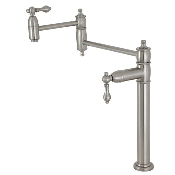 Deck Mount Pot Filler, Brushed Nickel
